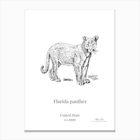 Florida Panther 1 Canvas Print
