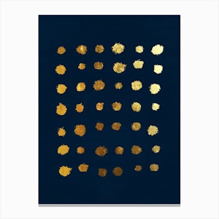 Golden Dots Canvas Print
