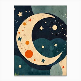 Moon And Stars 1 Canvas Print