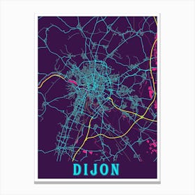 Dijon Map Poster 1 Canvas Print