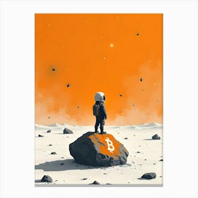 Bitcoin On The Moon 14 Canvas Print