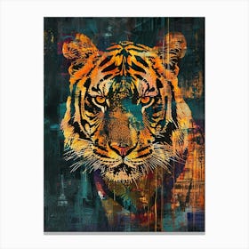 Kitsch Tiger Collage 2 Canvas Print