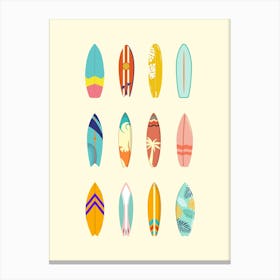 Surfboards Minimalist Surfer Canvas Print