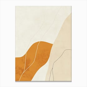 Abstract - Orange And Beige Canvas Print