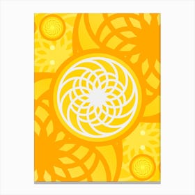 Geometric Glyph in Happy Yellow and Orange n.0004 Canvas Print