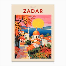 Zadar Croatia 2 Fauvist Travel Poster Canvas Print