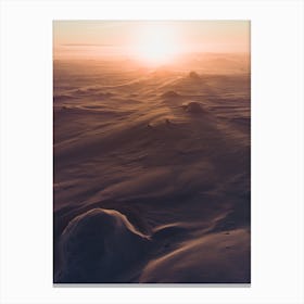 Sunset In Tundra Canvas Print