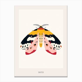 Colourful Insect Illustration Moth 5 Poster Canvas Print
