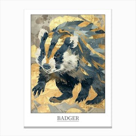 Badger Precisionist Illustration 4 Poster Canvas Print
