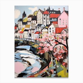 Whitby (North Yorkshire) Painting 2 Canvas Print