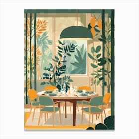 Dining Room Interior Canvas Print