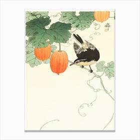 Bird And Khaki, Ohara Koson (1900 1930), Ohara Koson Canvas Print