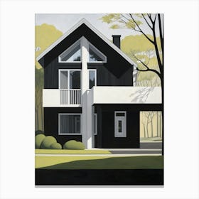 Minimalist Modern House Illustration (57) Canvas Print