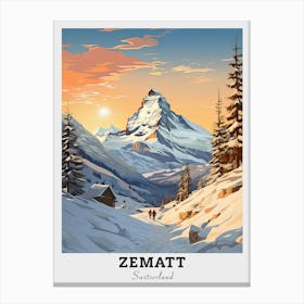 Zematt Switzerland Travel Canvas Print