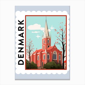 Denmark 3 Travel Stamp Poster Canvas Print