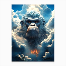 Gorilla In The Clouds Canvas Print