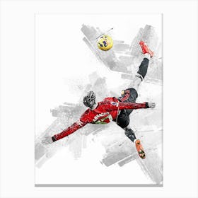 Alejandro Garnacho Bicycle Kick 3 Canvas Print