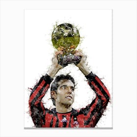 Ricardo Kaka Ac Milan Watercolor Canvas Print