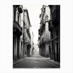 Salerno, Italy, Black And White Photography 3 Canvas Print