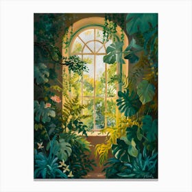 Window In The Jungle Canvas Print