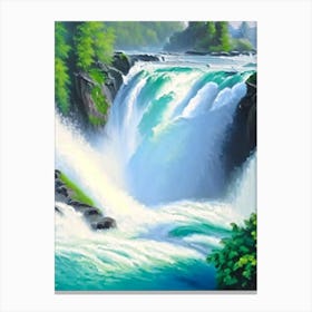 Rhine Falls, Switzerland Peaceful Oil Art  Canvas Print