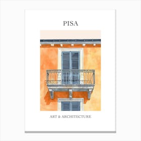 Pisa Travel And Architecture Poster 3 Canvas Print
