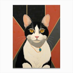 Cat With Necklace Canvas Print