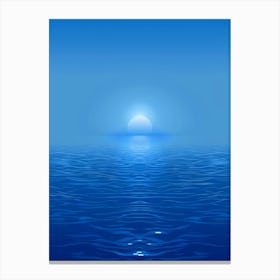 Blue Ocean Background Canvas Print