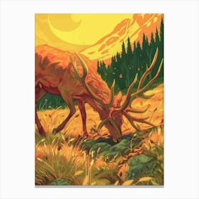 Deer Painting 1 Canvas Print