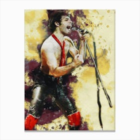 Smudge Of Freddie Mercury Live Canvas Print