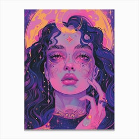 Magical Galatic Spiritual Women Canvas Print