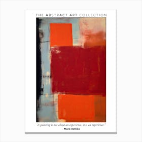 Red Tones Abstract Rothko Quote 2 Exhibition Poster Canvas Print