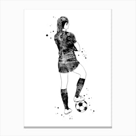 Female Soccer Player 2 Canvas Print