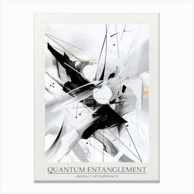 Quantum Entanglement Abstract Black And White 10 Poster Canvas Print