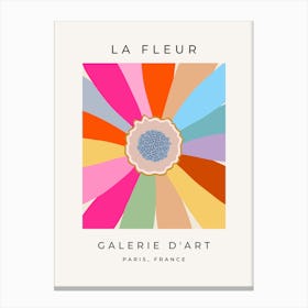 La Fleur | 09 - Retro Daisy Colorful Floral 1 Canvas Print