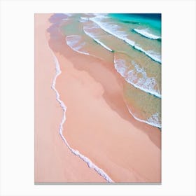 Coral Bay Beach, Australia Pink Photography Canvas Print