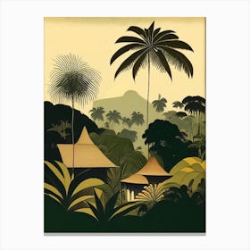 Canggu Indonesia Rousseau Inspired Tropical Destination Canvas Print