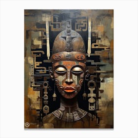 African Rhythms: Masked Tribe Melodies Canvas Print