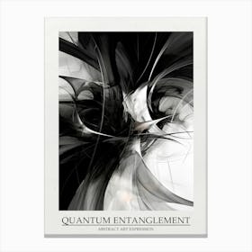 Quantum Entanglement Abstract Black And White 8 Poster Canvas Print