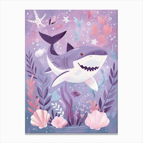 Purple Nurse Shark Illustration 1 Canvas Print