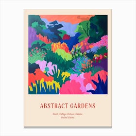 Colourful Gardens Smith College Botanic Garden Usa 3 Red Poster Canvas Print
