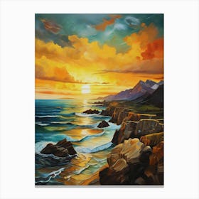 200.Golden sunset,San Francisco,USA. Canvas Print