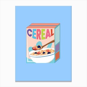 Cereal, Kitchen, Condiment, Art, Cartoon, Mayo, Wall Print Canvas Print