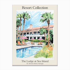 Poster Of The Lodge At Sea Island   St Canvas Print