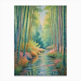 Bamboo Forest Colours Canvas Print