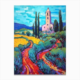Val D Orcia Italy 4 Fauvist Painting Canvas Print