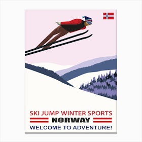 Ski Jump In Norway Canvas Print