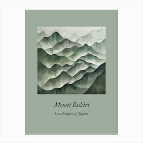 Landscapes Of Japan Mount Rishiri Canvas Print