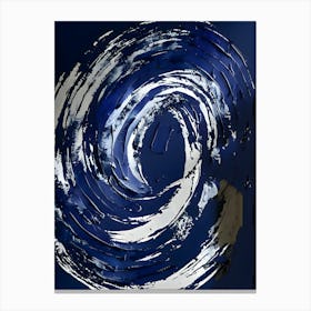 Blue And White Swirl Canvas Print