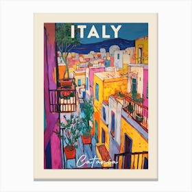 Catania Italy 1 Fauvist Painting  Travel Poster Canvas Print